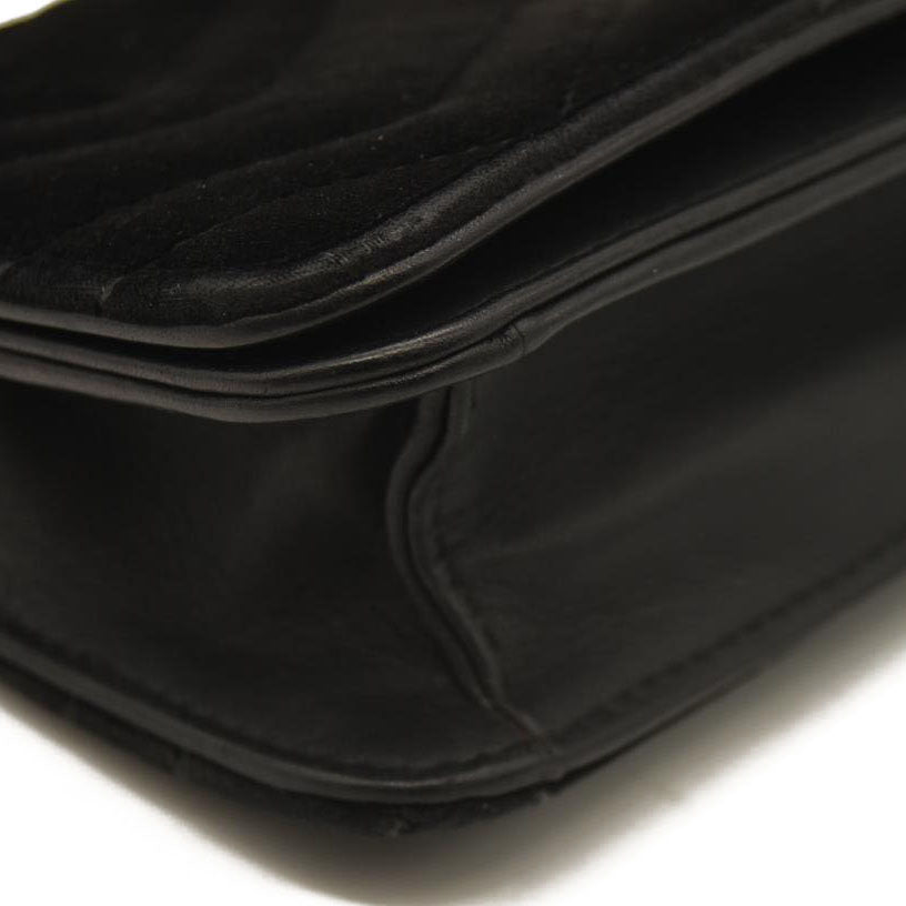 Gucci  Velvet Matelasse GG Marmont Mini Bag Black