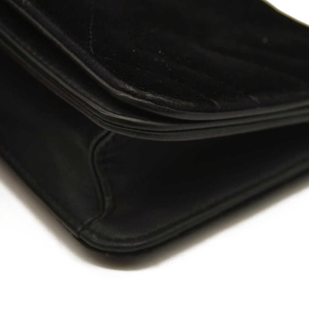 Gucci  Velvet Matelasse GG Marmont Mini Bag Black