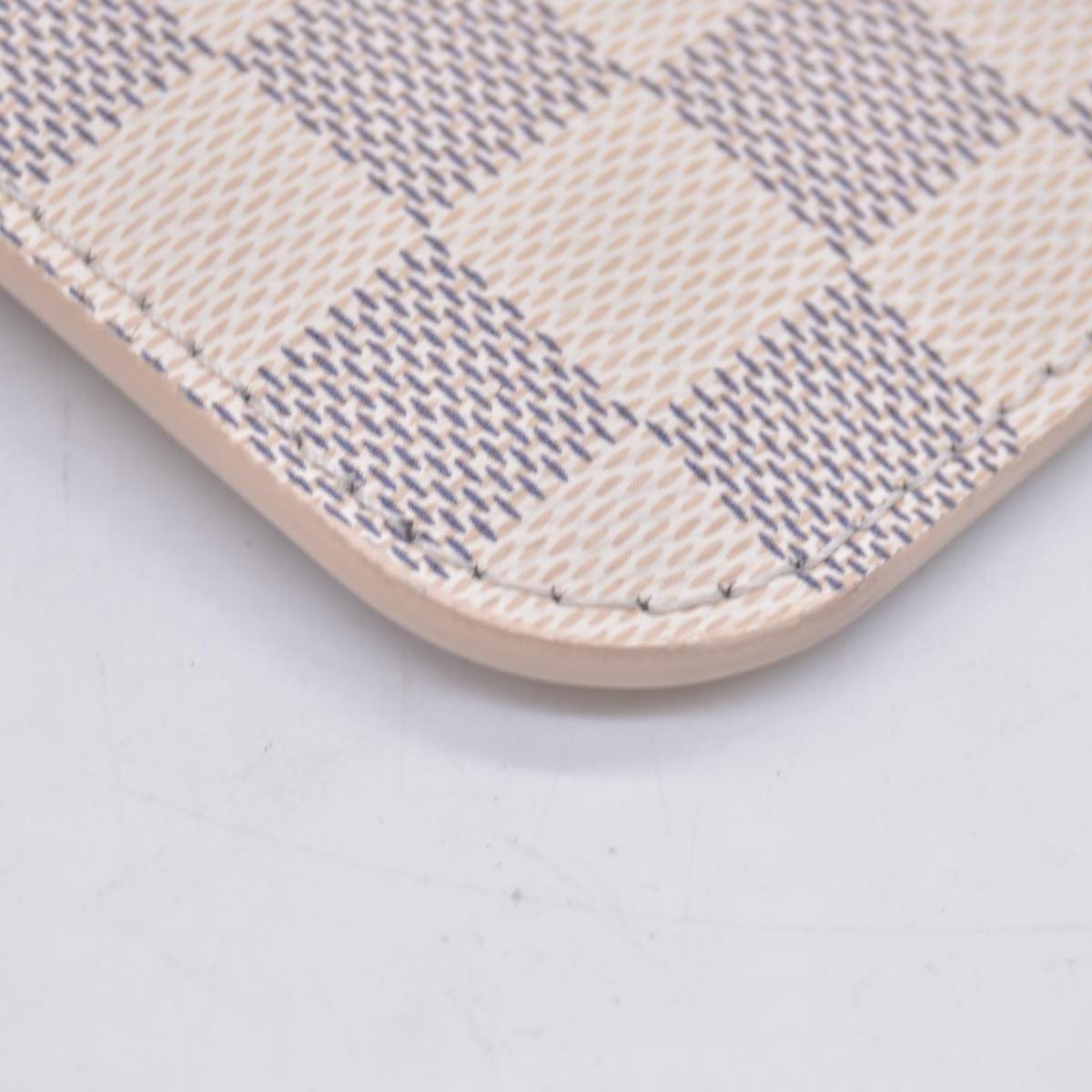 $600 Louis Vuitton Damier Azur Neverfull MM GM Pochette Rose Ballerine RFID CONSIGNMENT 10021146