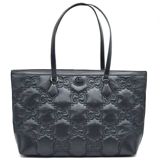 $2750 Gucci  Calfskin GG Matelasse Medium Ophidia Shopping Tote Black