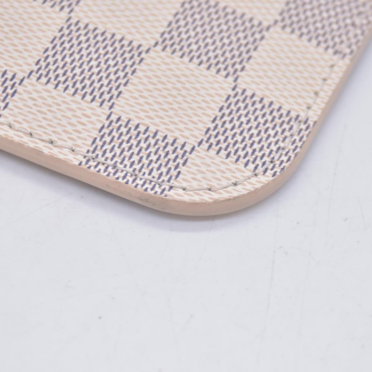$600 Louis Vuitton Damier Azur Neverfull MM GM Pochette Rose Ballerine RFID CONSIGNMENT 10021146
