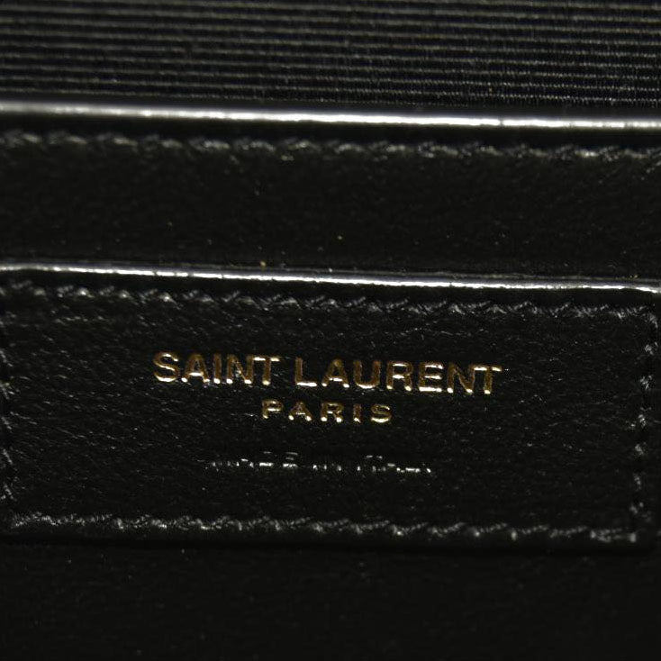 SAINT LAURENT  Suede Mixed Matelasse Triquilt Medium Loden Green