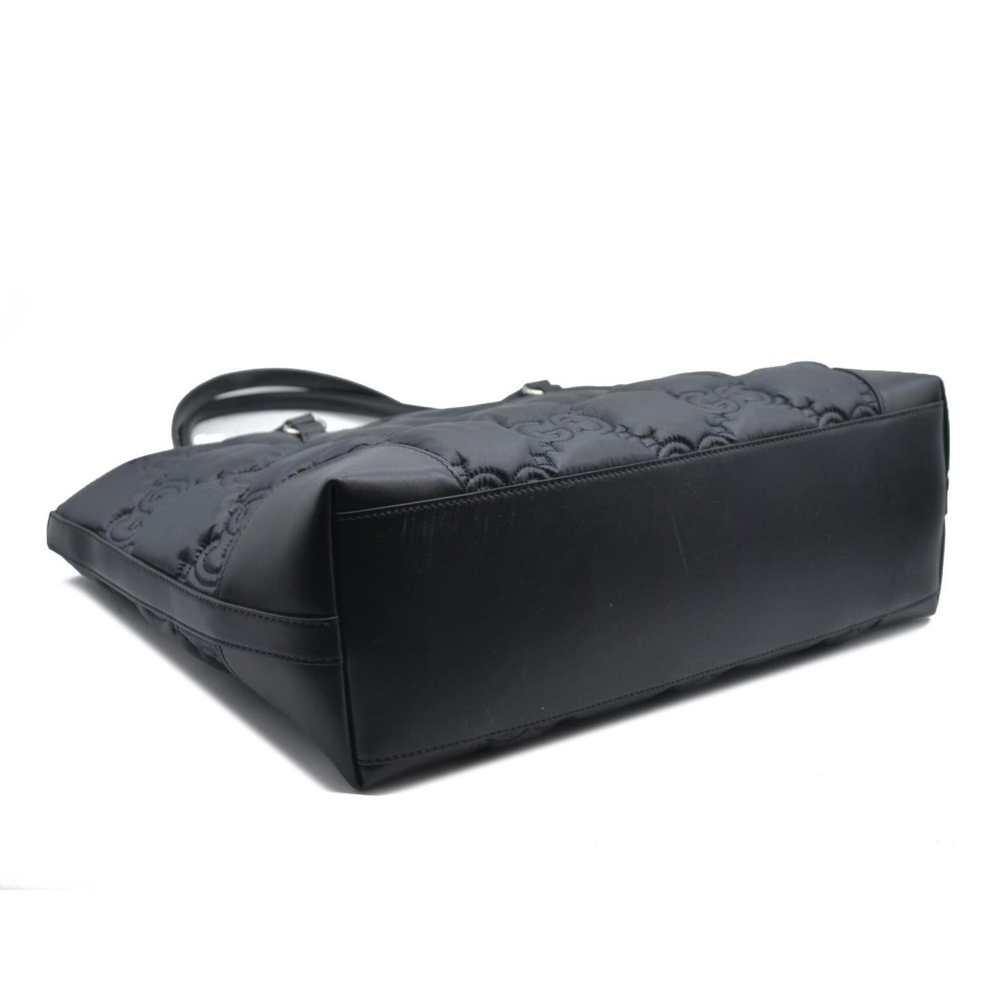 $2750 Gucci  Calfskin GG Matelasse Medium Ophidia Shopping Tote Black