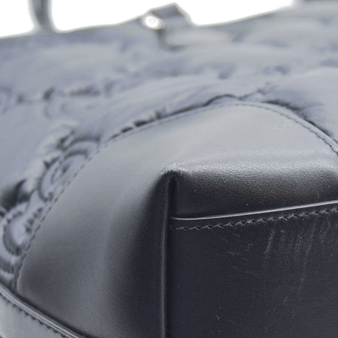 $2750 Gucci  Calfskin GG Matelasse Medium Ophidia Shopping Tote Black