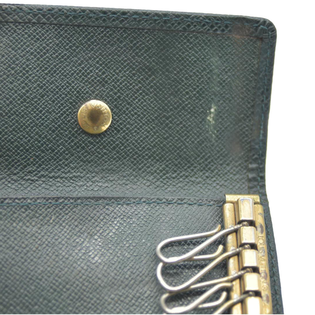 Louis Vuitton Taiga Leather Multicles 4 Ring Key Case Epicea CA1918