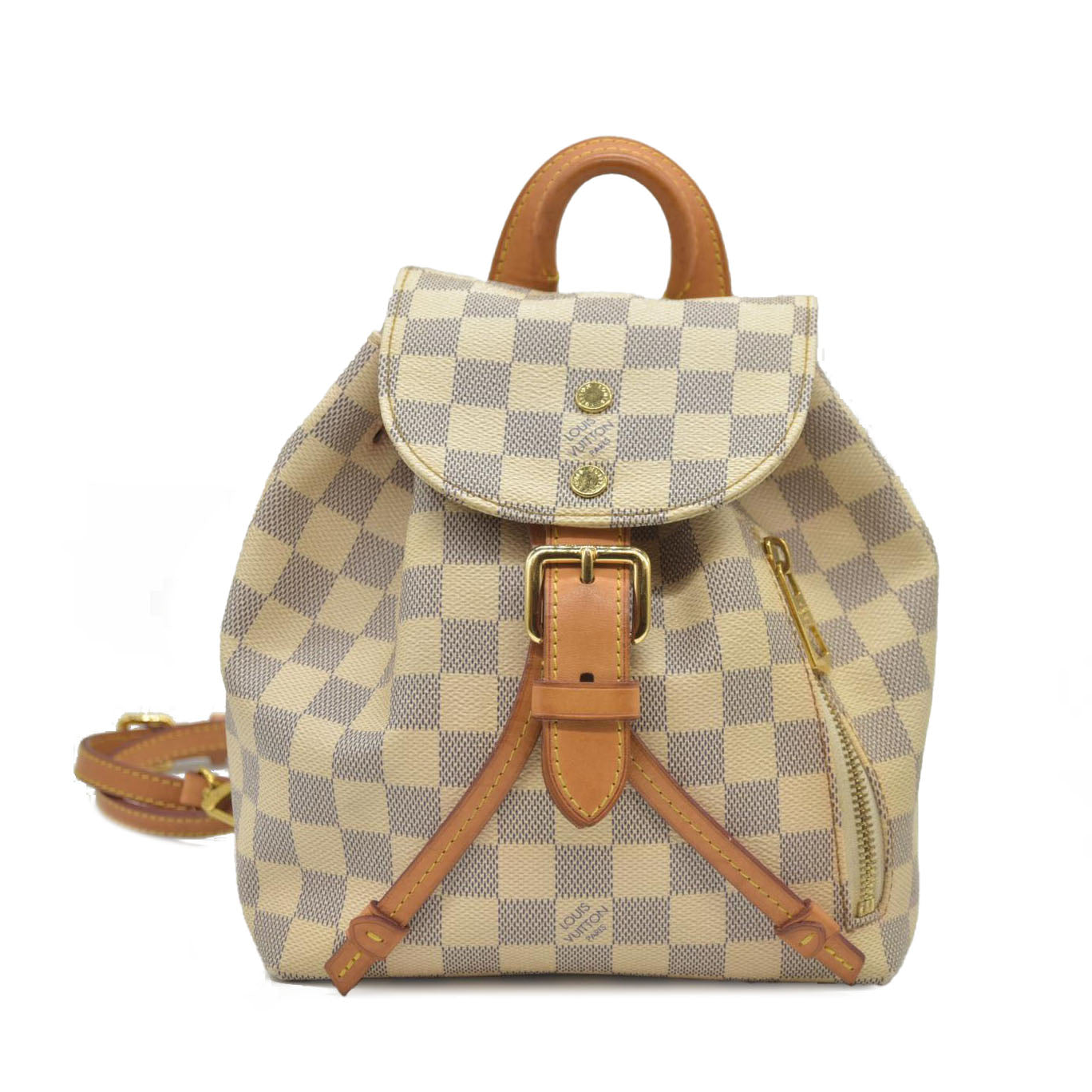 AUCTION $1250 Louis Vuitton  Damier Azur Sperone BB Backpack SR1137 2017