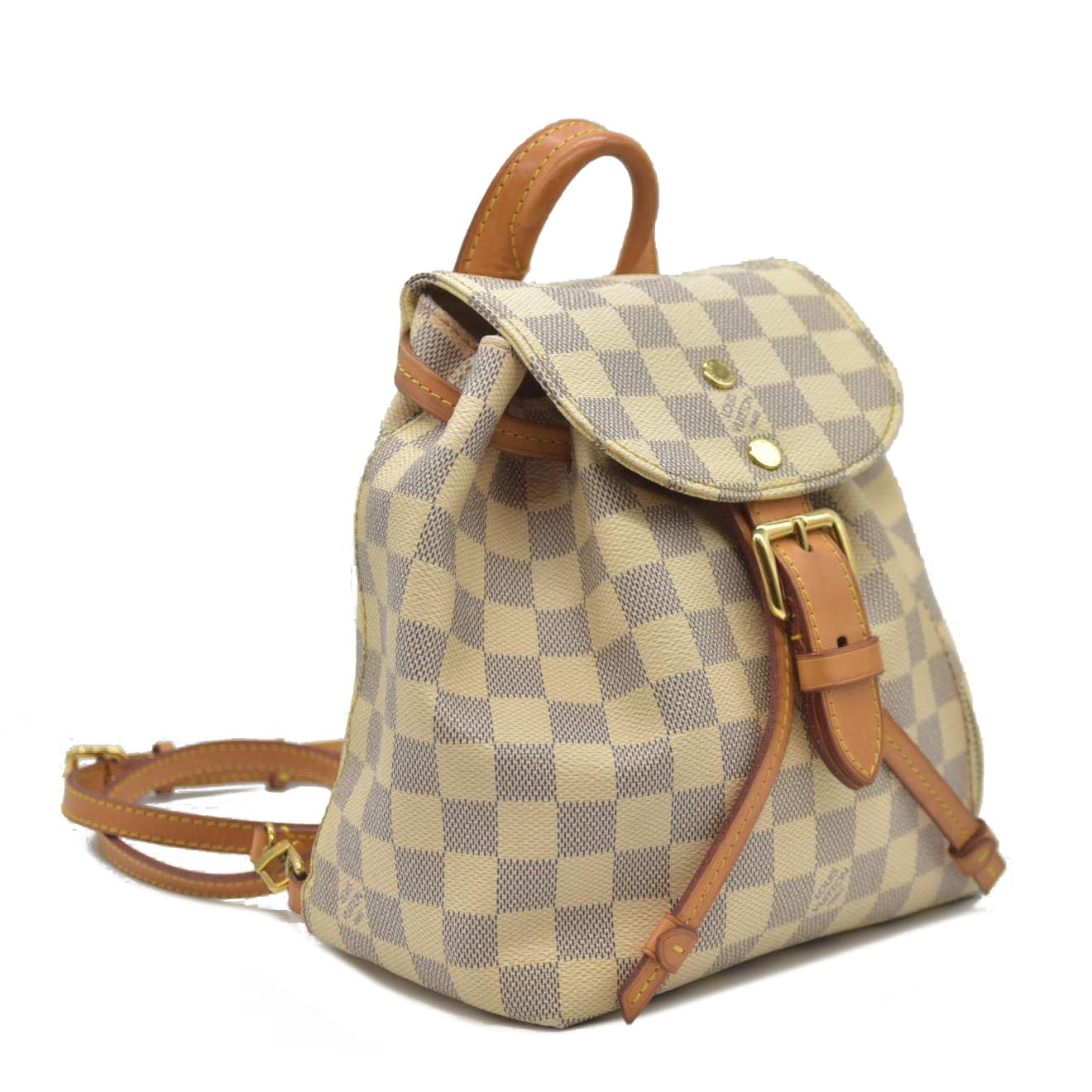 AUCTION $1250 Louis Vuitton  Damier Azur Sperone BB Backpack SR1137 2017