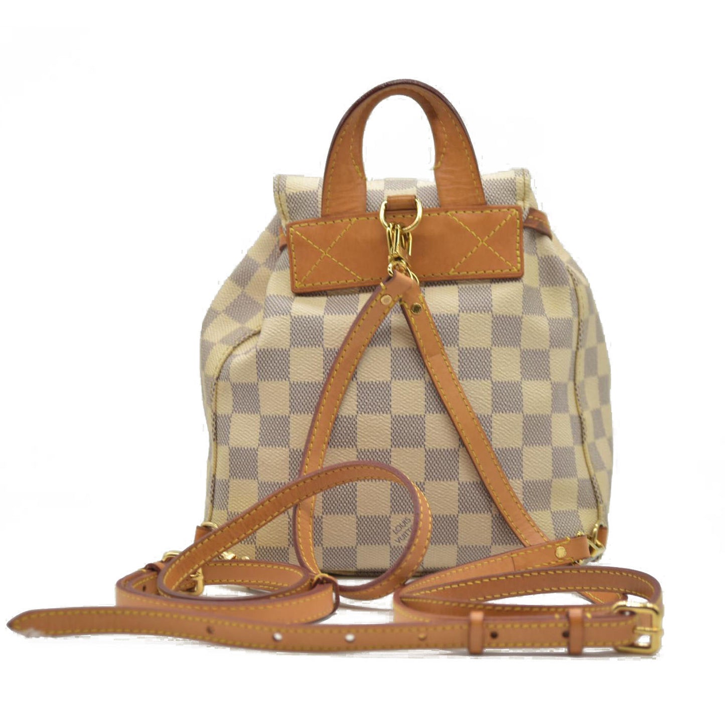 AUCTION $1250 Louis Vuitton  Damier Azur Sperone BB Backpack SR1137 2017