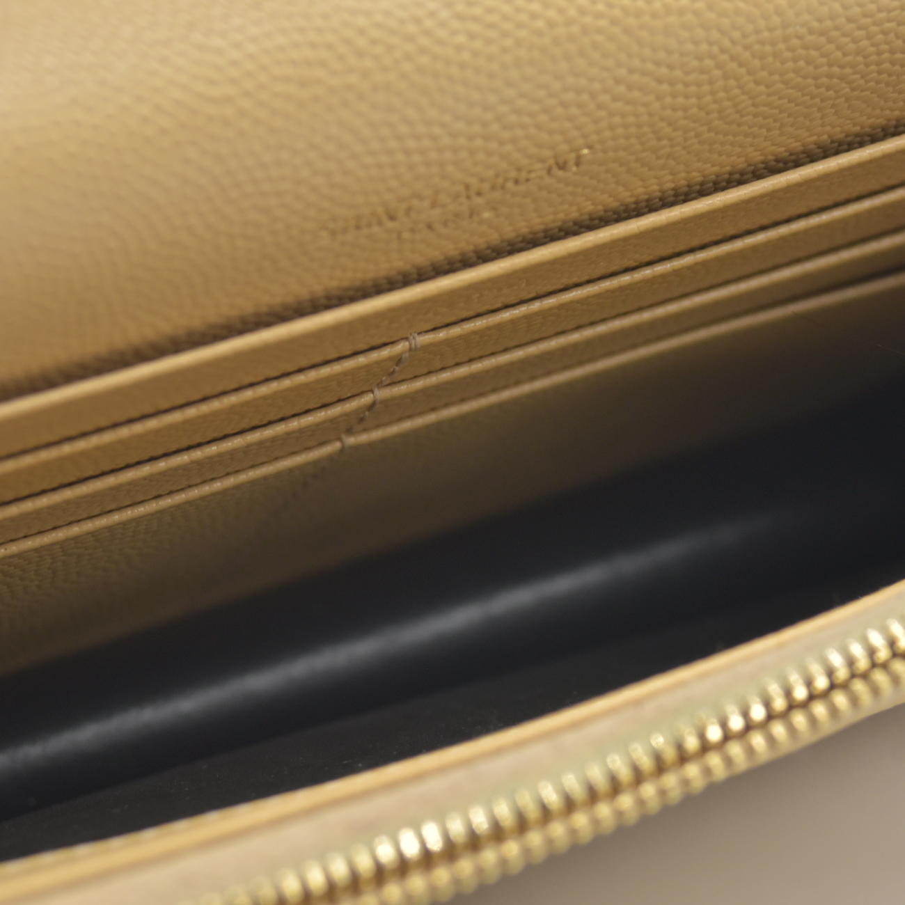 $1190 Saint Laurent Grain De Poudre Matelasse Chevron Monogram Envelope Chain Wallet Light Chartreuse