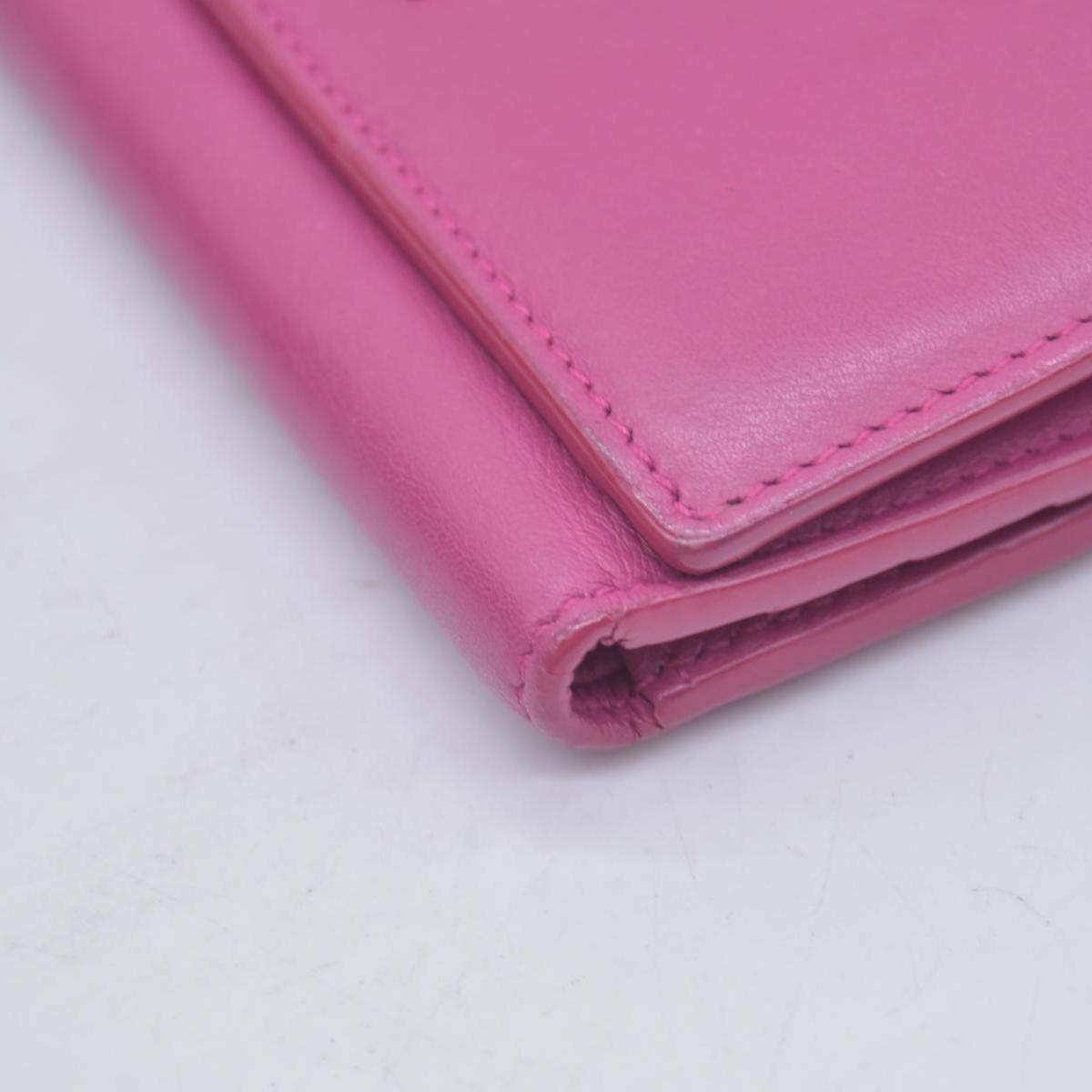$400 Saint Laurent Classic Y Compact Trifold Wallet Fuchsia CONSIGNMENT 10021149