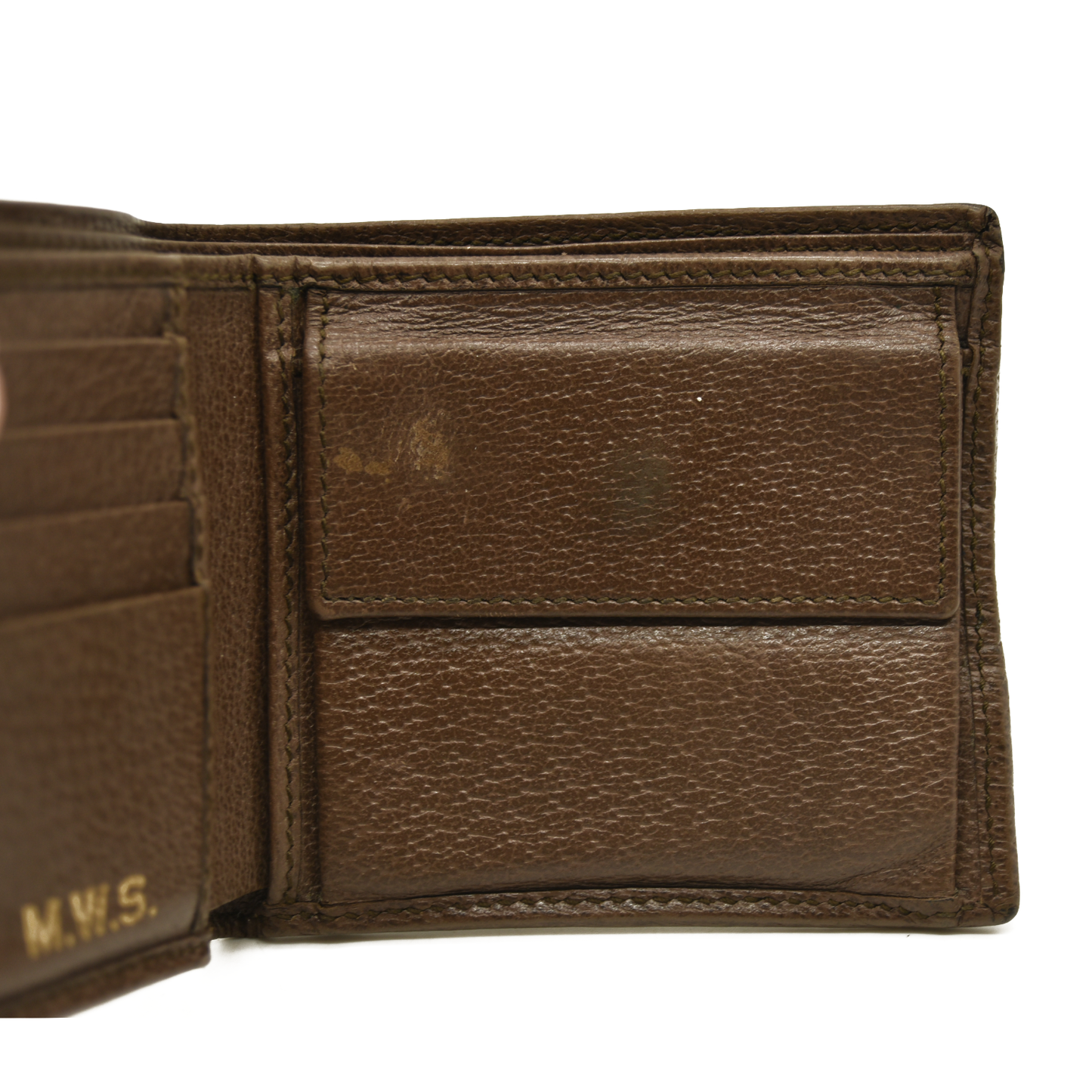 GUCCI Ophidia GG Logo PVC Leather Bifold Wallet Beige