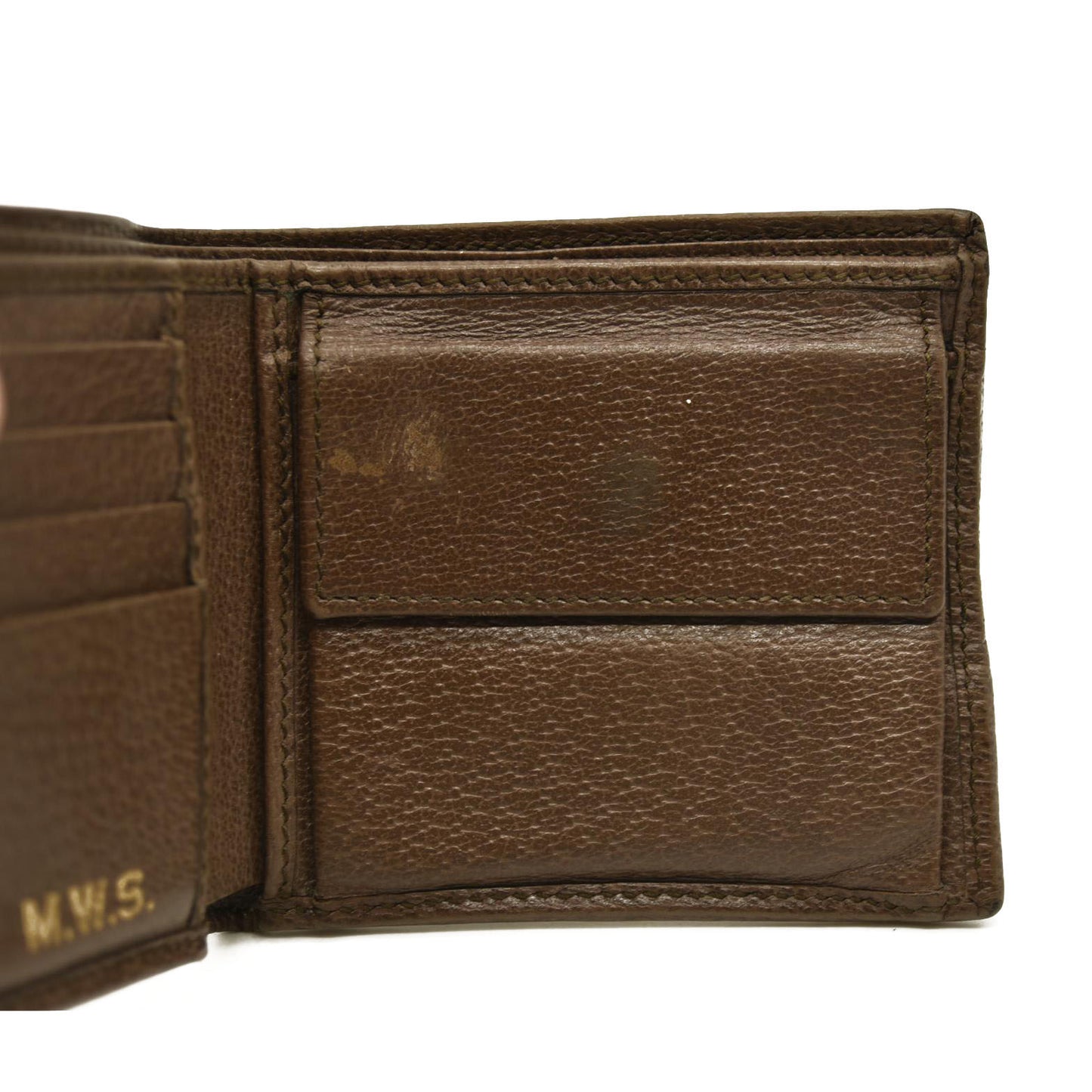 GUCCI Ophidia GG Logo PVC Leather Bifold Wallet Beige