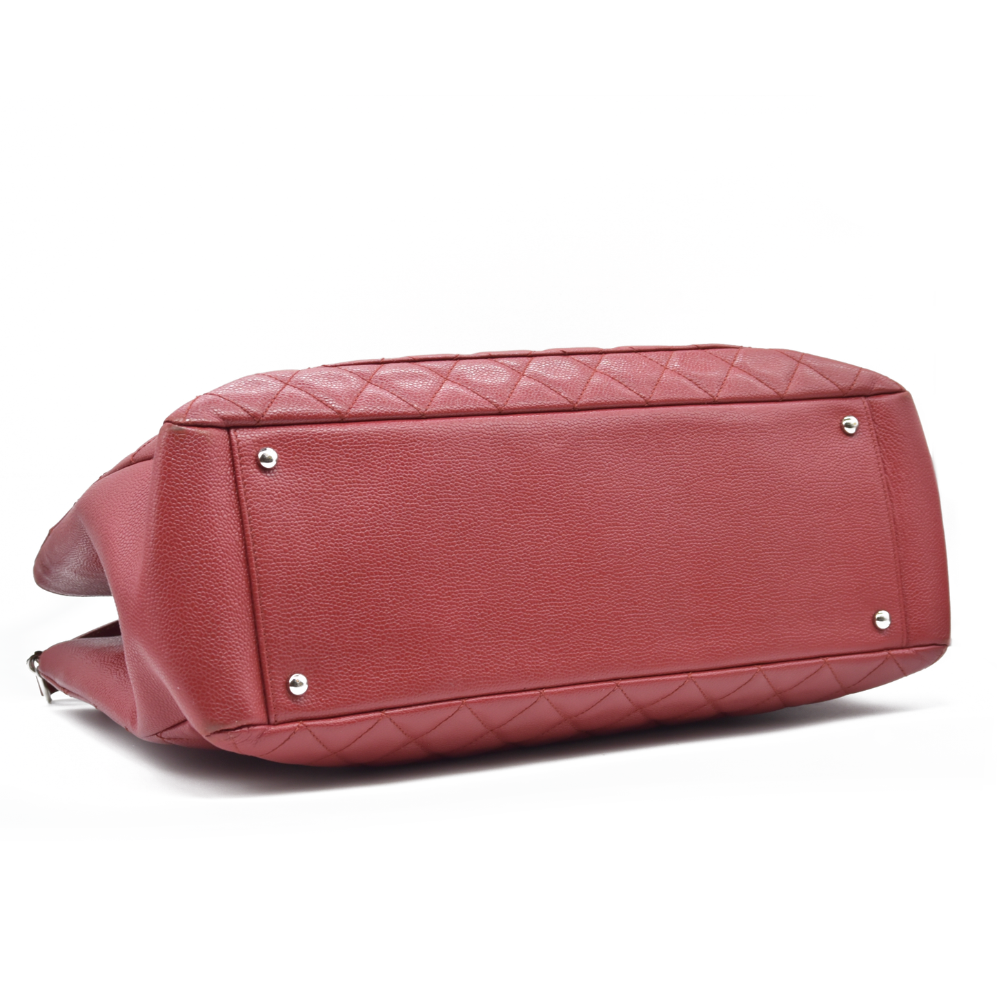 $3500 Chanel Caviar Quilted XL Grand Shopping Tote GST Red 2011-2012
