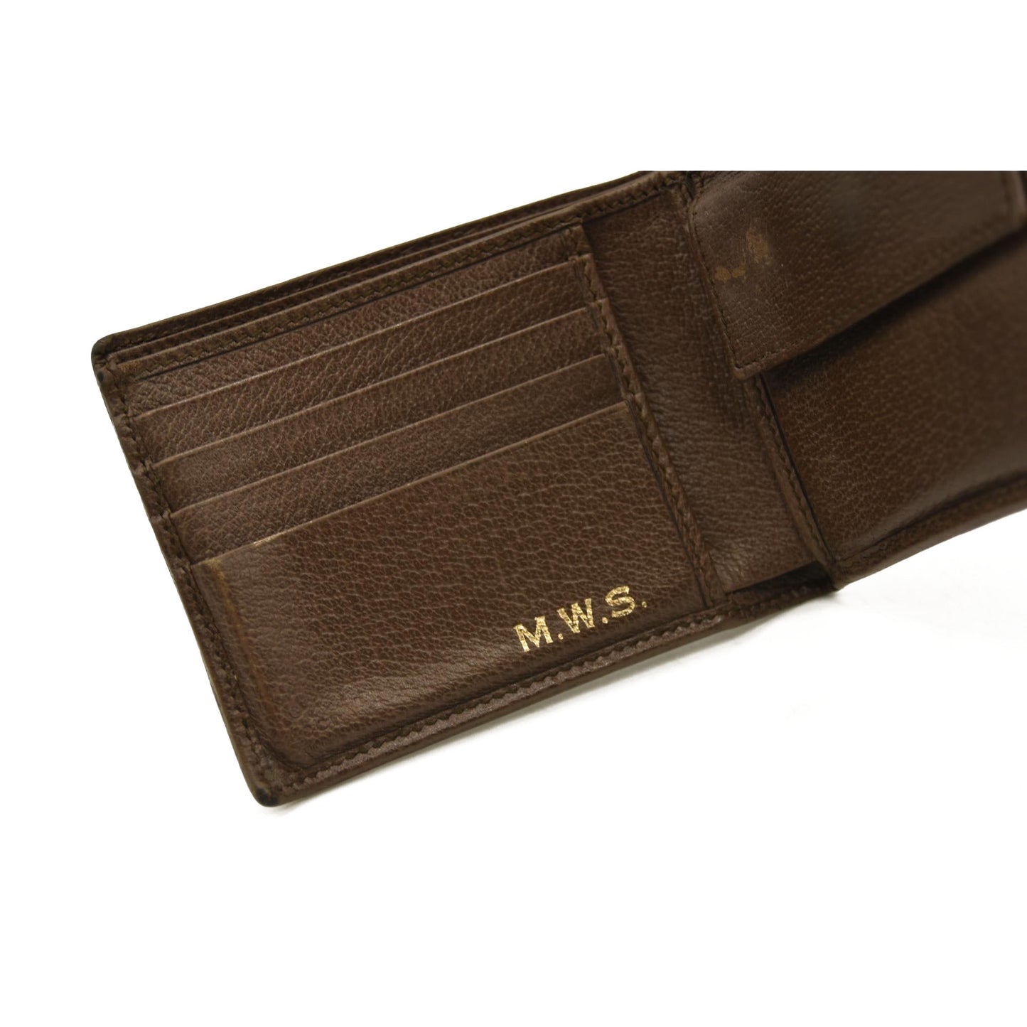 GUCCI Ophidia GG Logo PVC Leather Bifold Wallet Beige