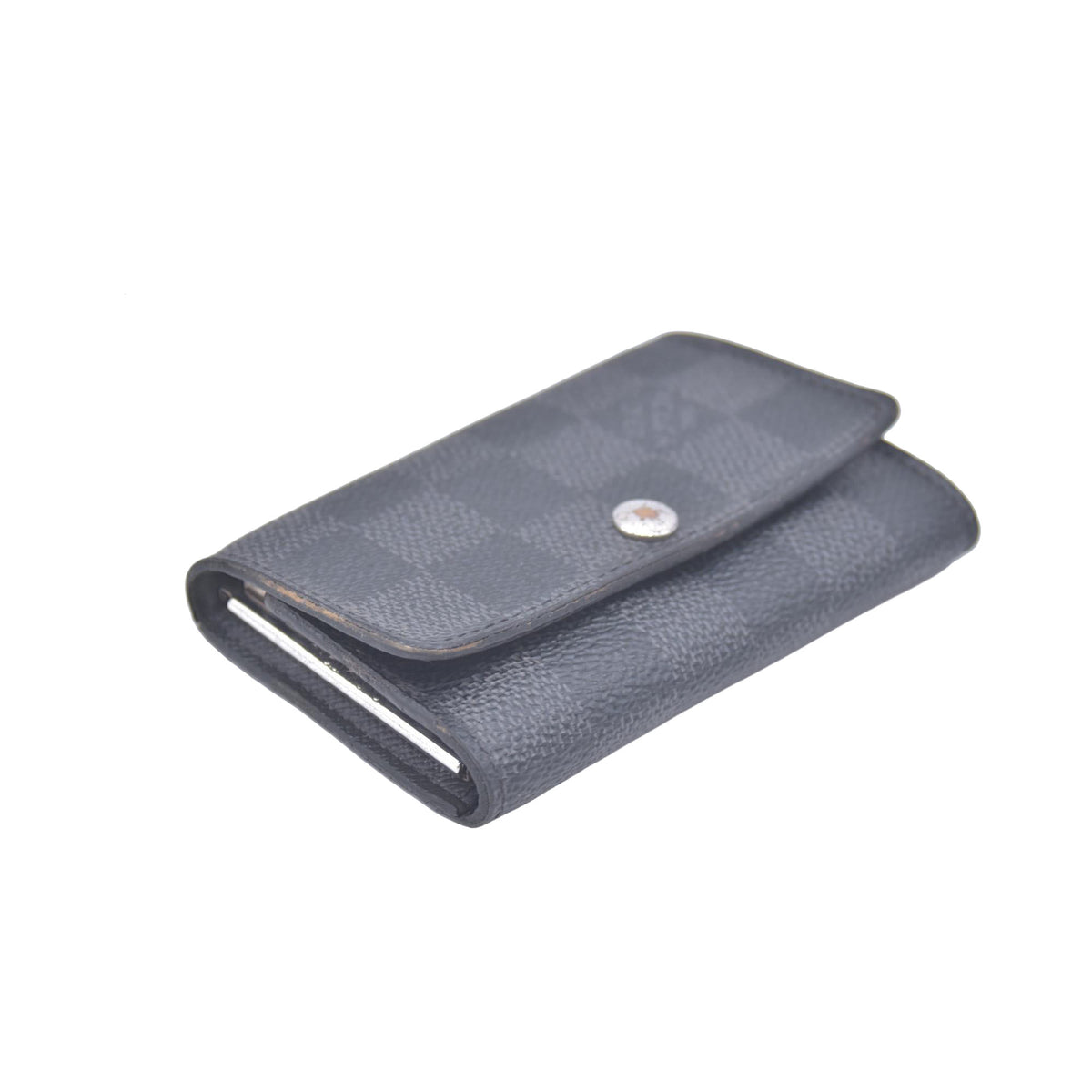 $395 2019 Louis Vuitton Graphite Multicles 6 Key Holder CT3159 CONSIGNMENT 10021147