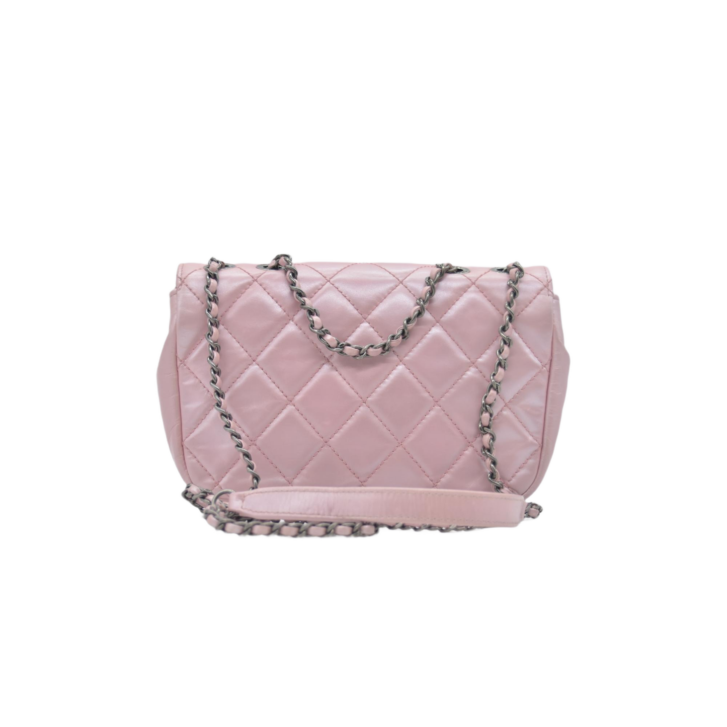 $3200 Chanel  Coco Pleats Flap Bag Pink