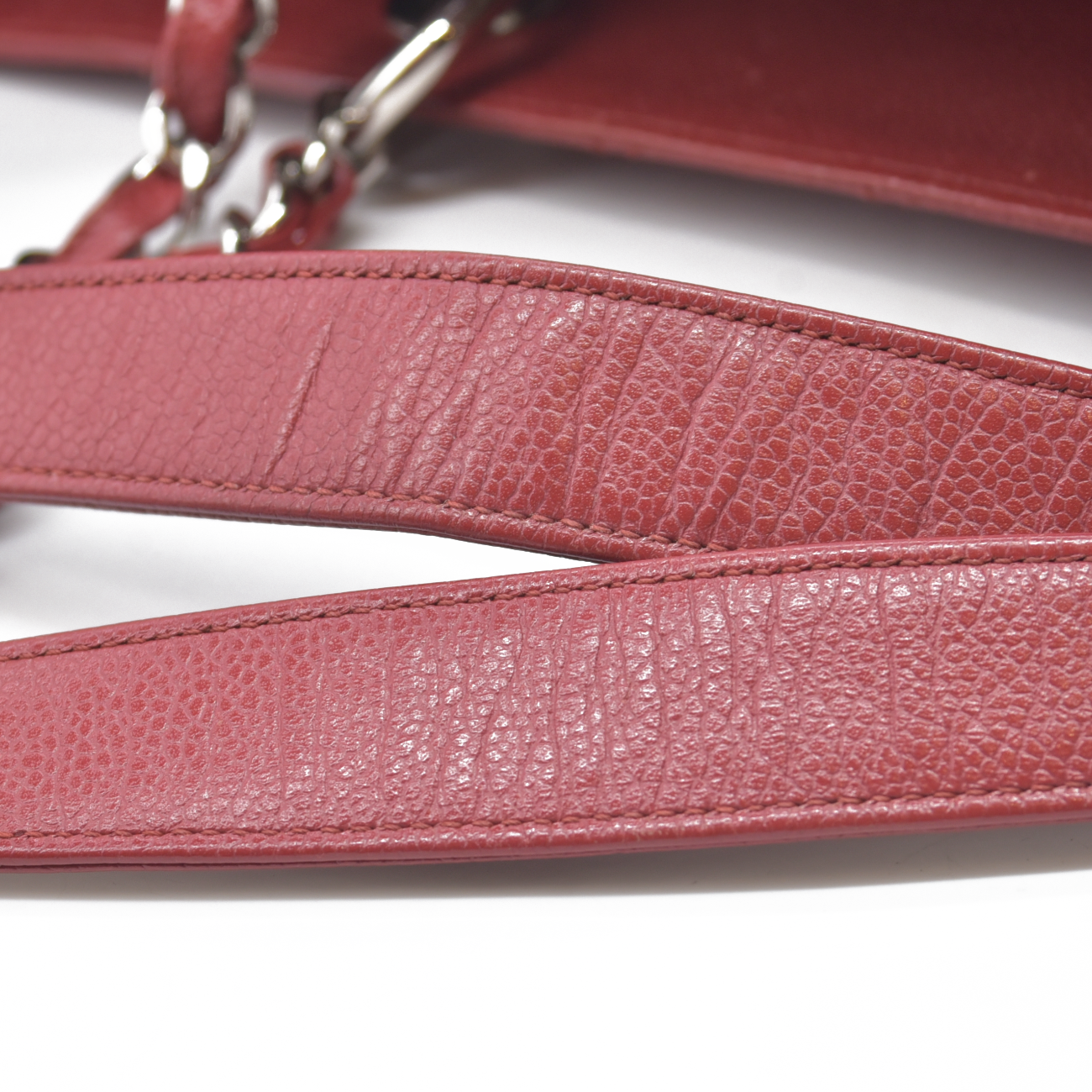 $3500 Chanel Caviar Quilted XL Grand Shopping Tote GST Red 2011-2012