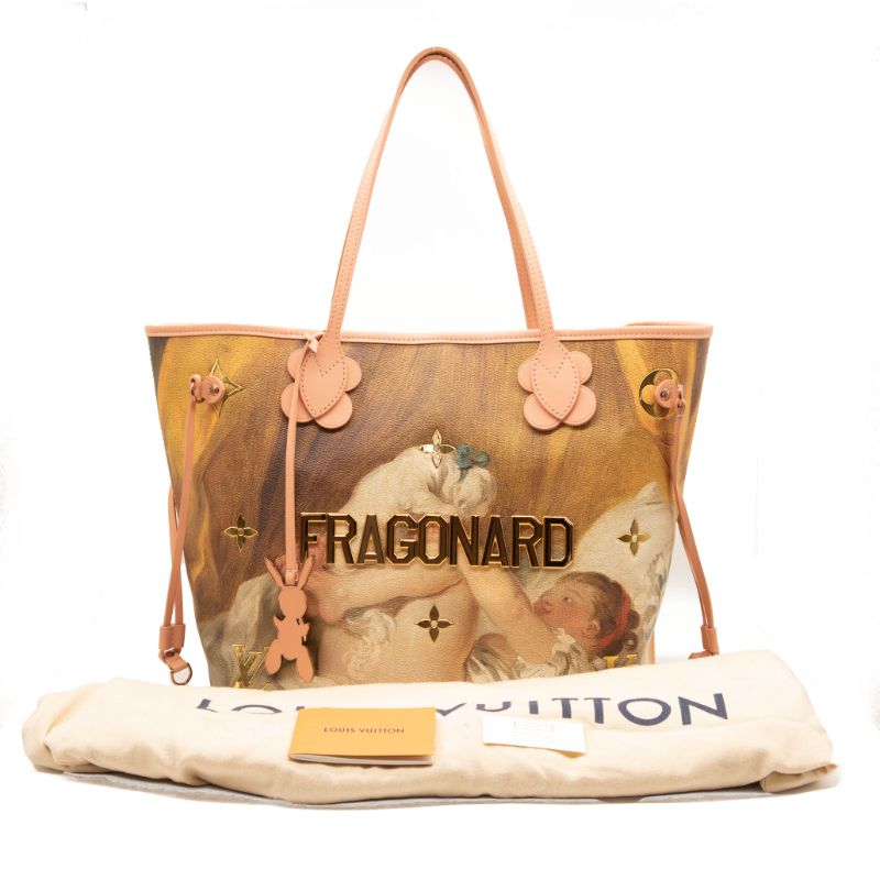 Louis Vuitton Masters Fragonard Neverfull MM Tote Pink