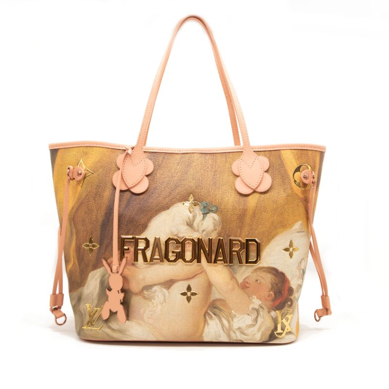 Louis Vuitton Masters Fragonard Neverfull MM Tote Pink