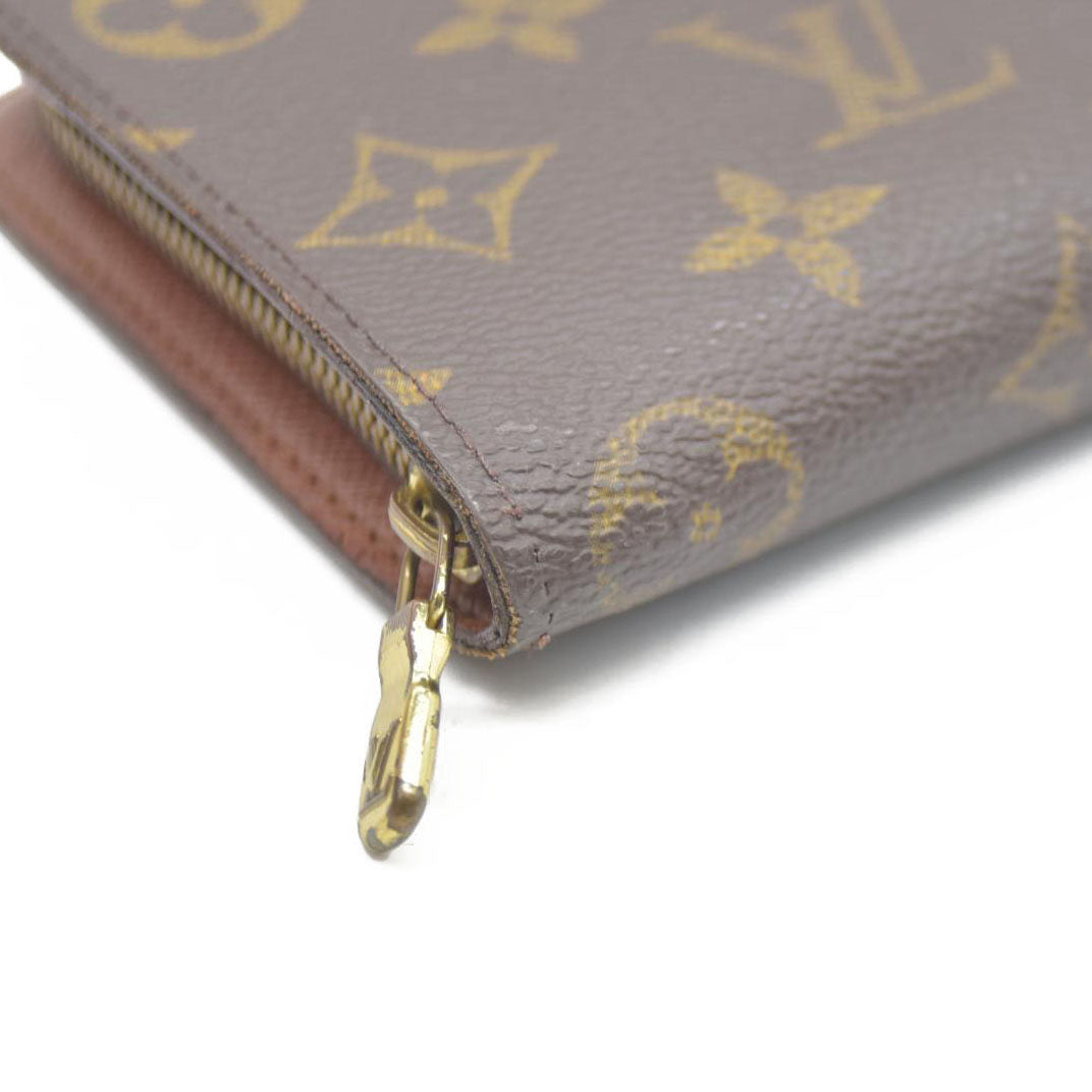 Louis Vuitton Monogram Porte Monnaie Zippy Long Wallet Brown CA0928