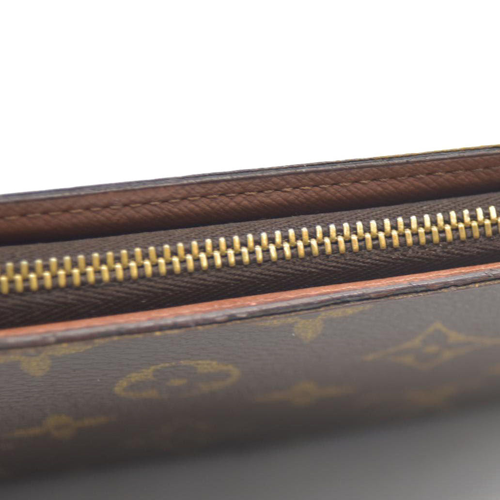 Louis Vuitton Monogram Porte Monnaie Zippy Long Wallet Brown CA0928