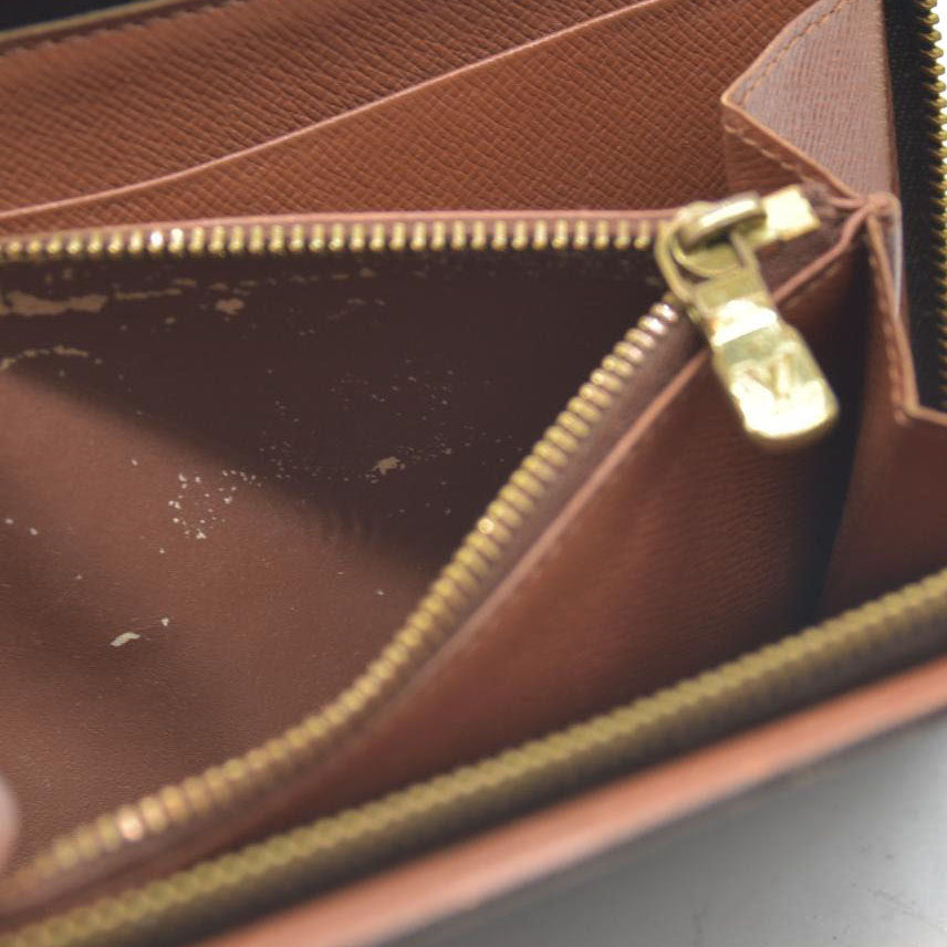 Louis Vuitton Monogram Porte Monnaie Zippy Long Wallet Brown CA0928
