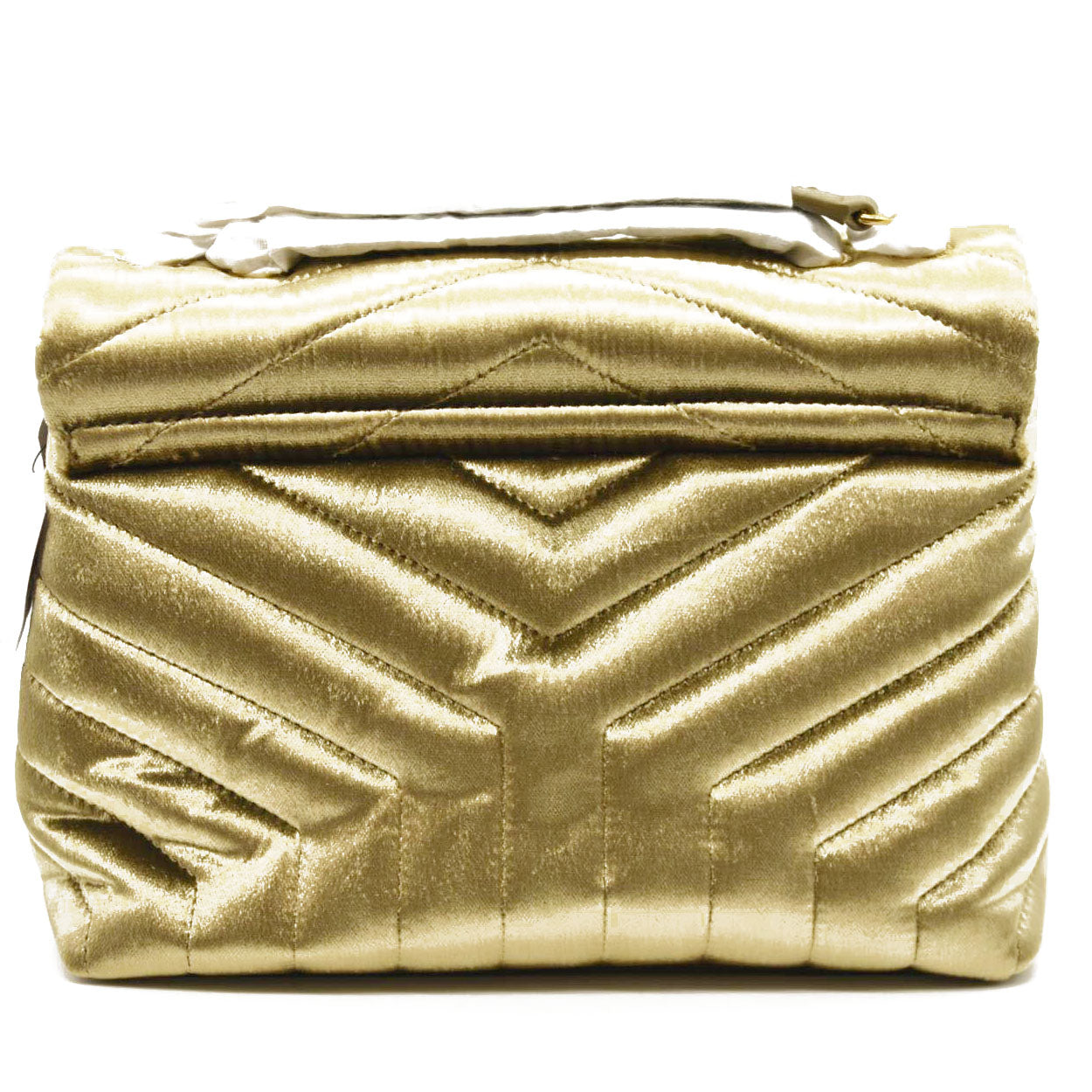 SAINT LAURENT Loulou Small Quilted Velvet Shoulder Bag