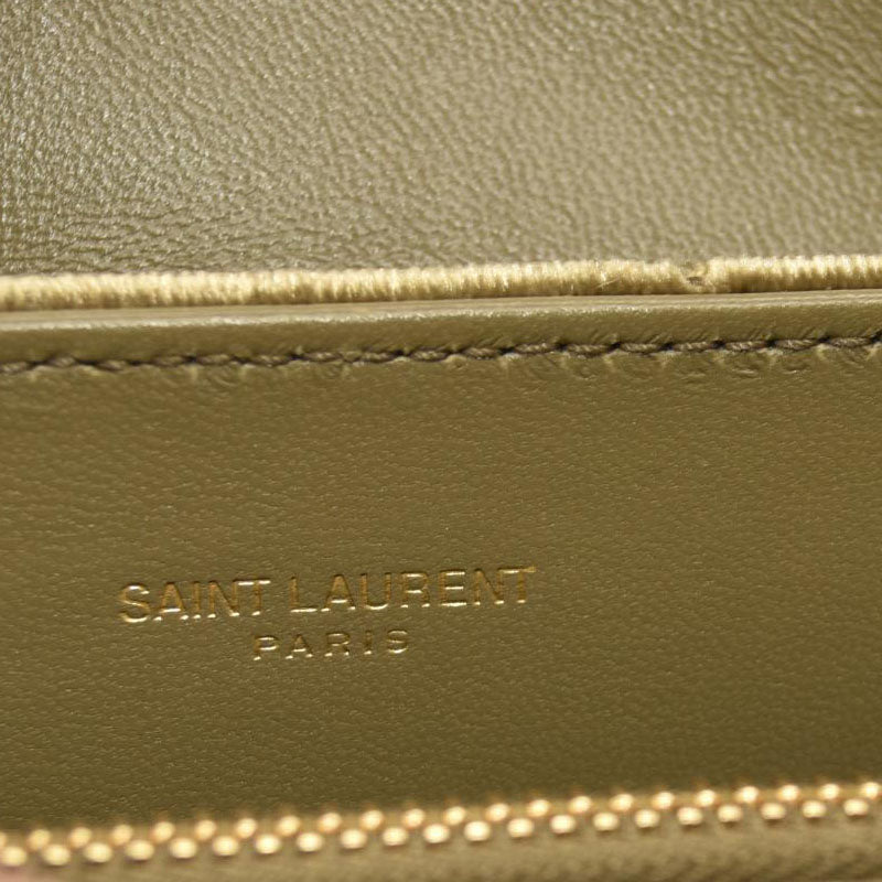 SAINT LAURENT Loulou Small Quilted Velvet Shoulder Bag