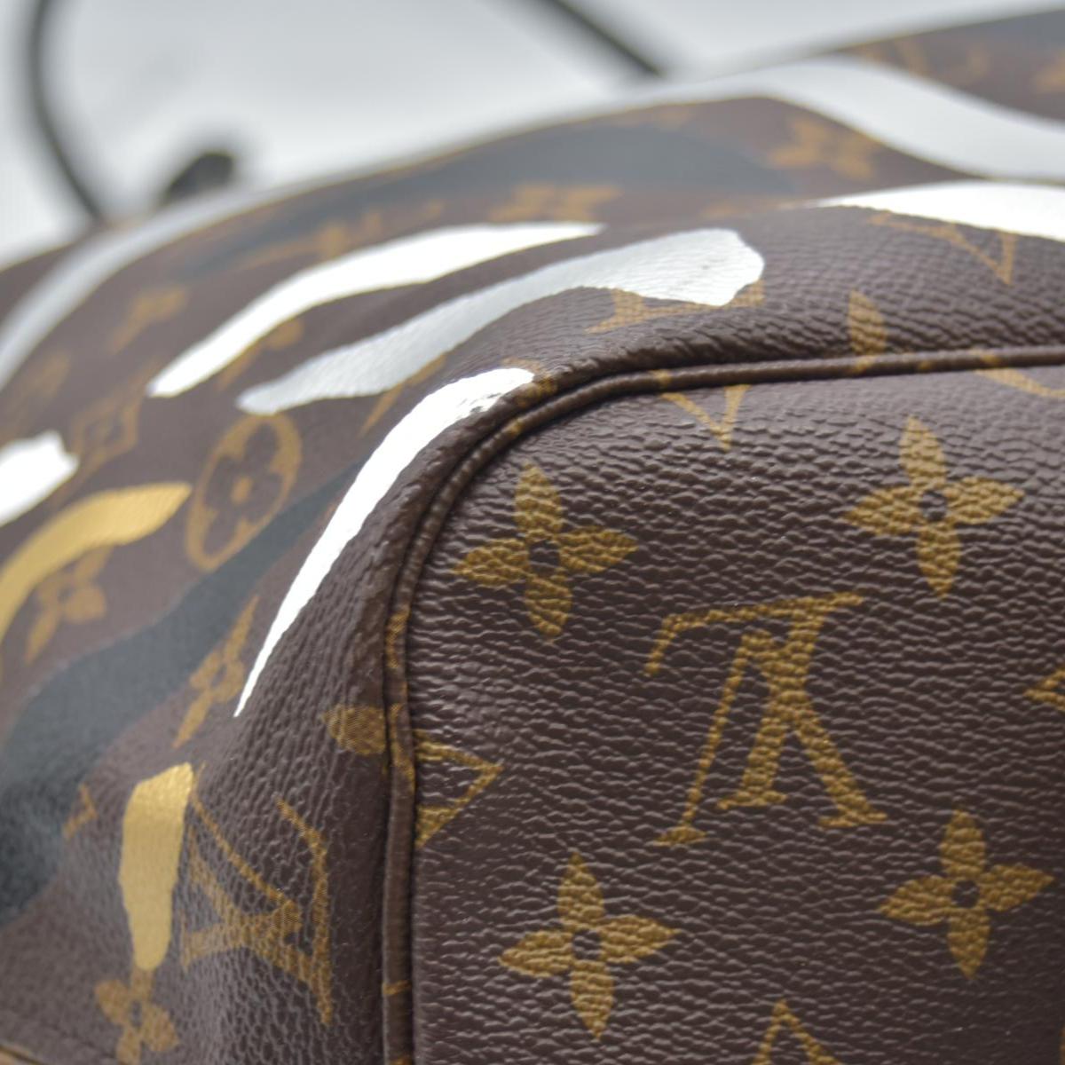 $2550 Louis Vuitton x LoL Monogram Neverfull MM Gold Silver