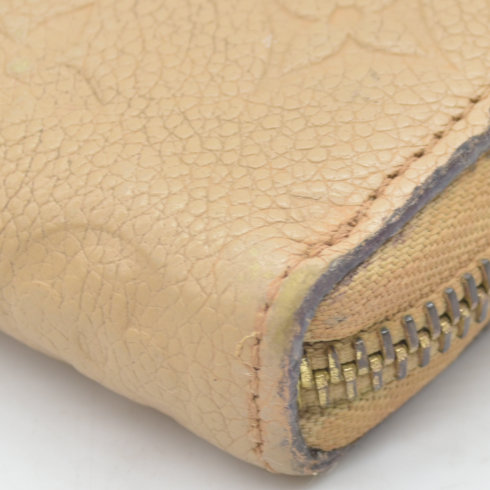 $840 2015 LOUIS VUITTON Monogram Empreinte Clemence Zippy Wallet SP0175