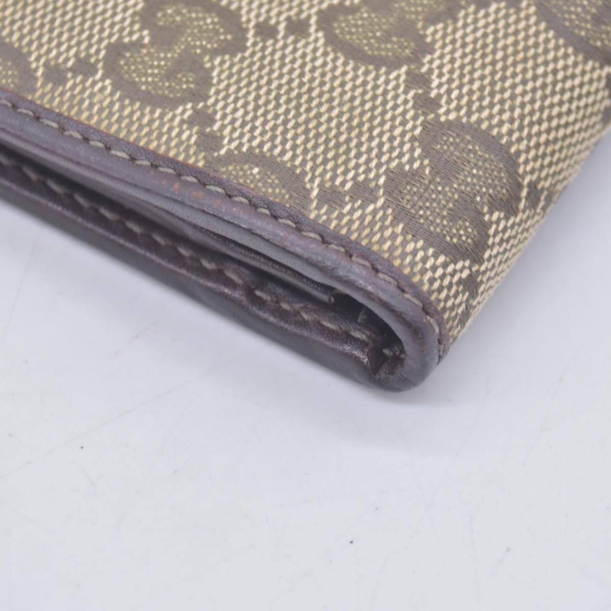 $595 Gucci Beige Green GG Canvas Web Continental Wallet CONSIGNMENT 10021150