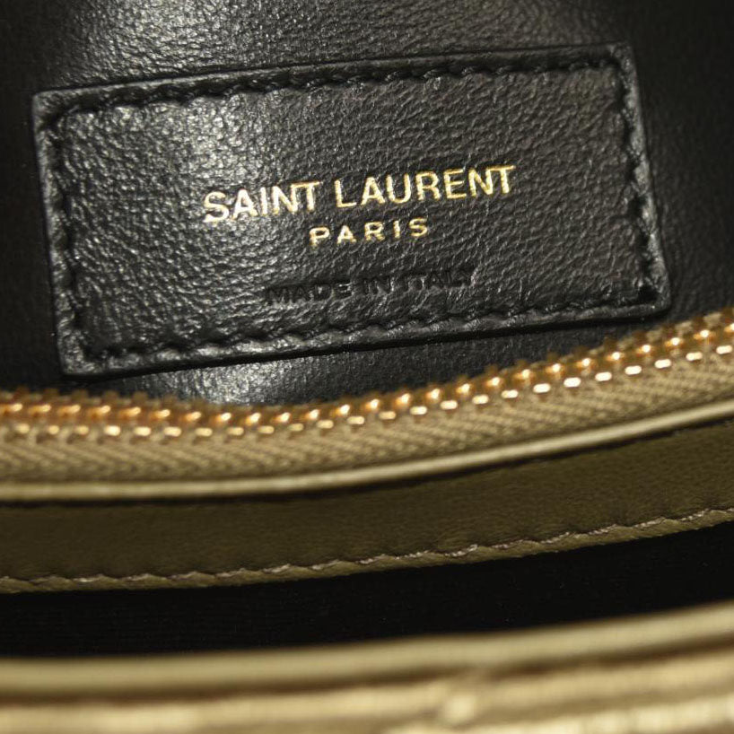 SAINT LAURENT Loulou Small Quilted Velvet Shoulder Bag