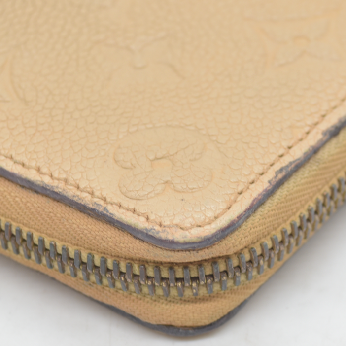 $840 2015 LOUIS VUITTON Monogram Empreinte Clemence Zippy Wallet SP0175