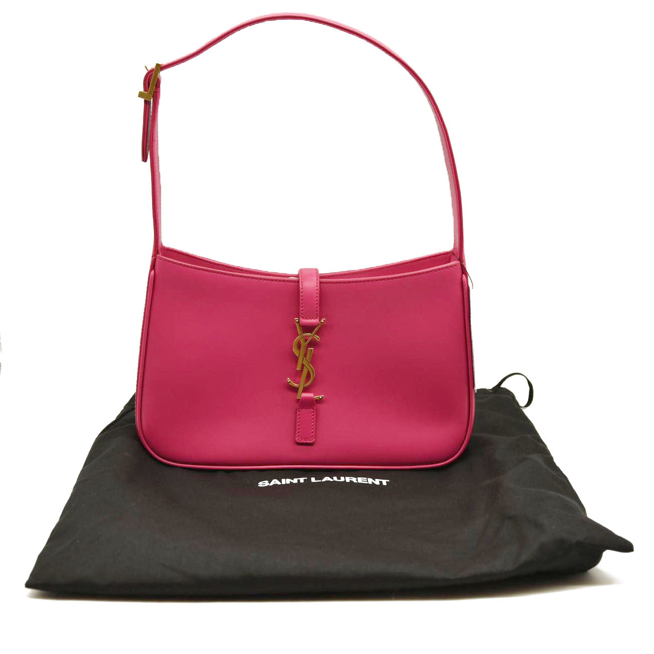 SAINT LAURENT  Smooth Calfskin Le 5 A 7 Hobo Bubblegum