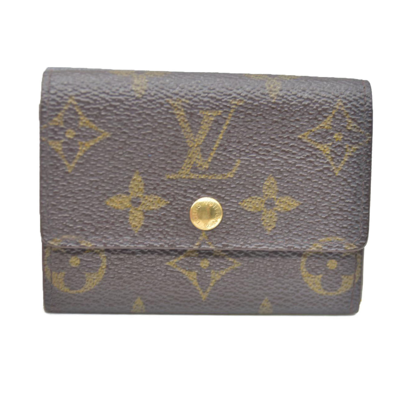 LOUIS VUITTON Monogram Plat Bifold Wallet Coin Case