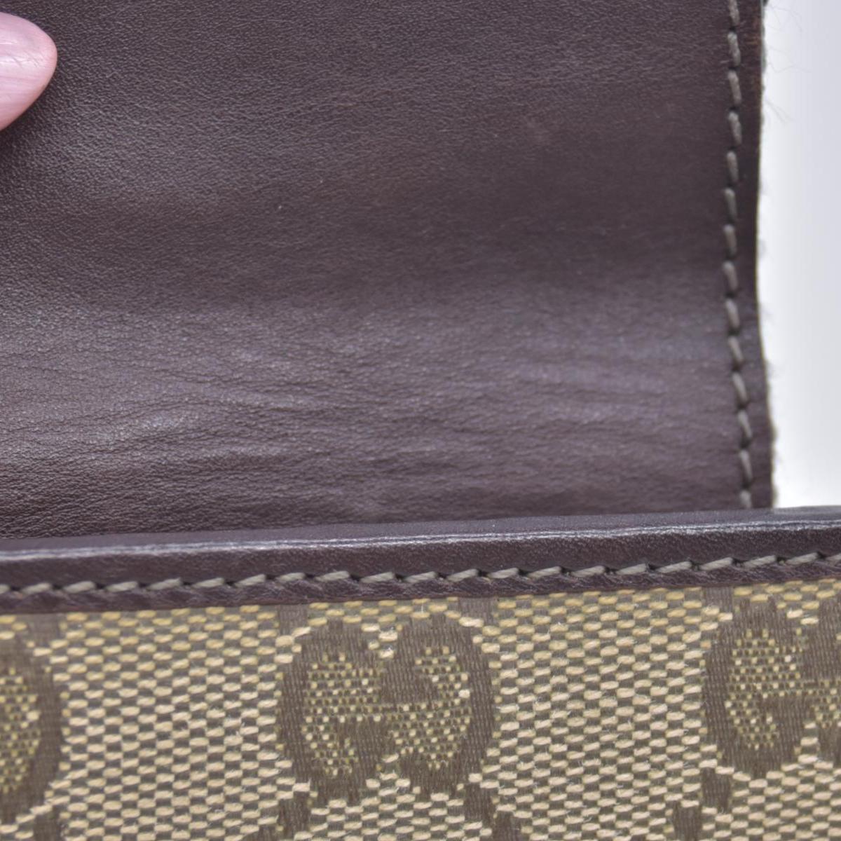 $595 Gucci Beige Green GG Canvas Web Continental Wallet CONSIGNMENT 10021150