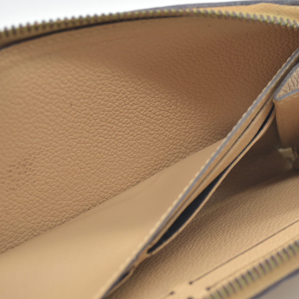 $840 2015 LOUIS VUITTON Monogram Empreinte Clemence Zippy Wallet SP0175
