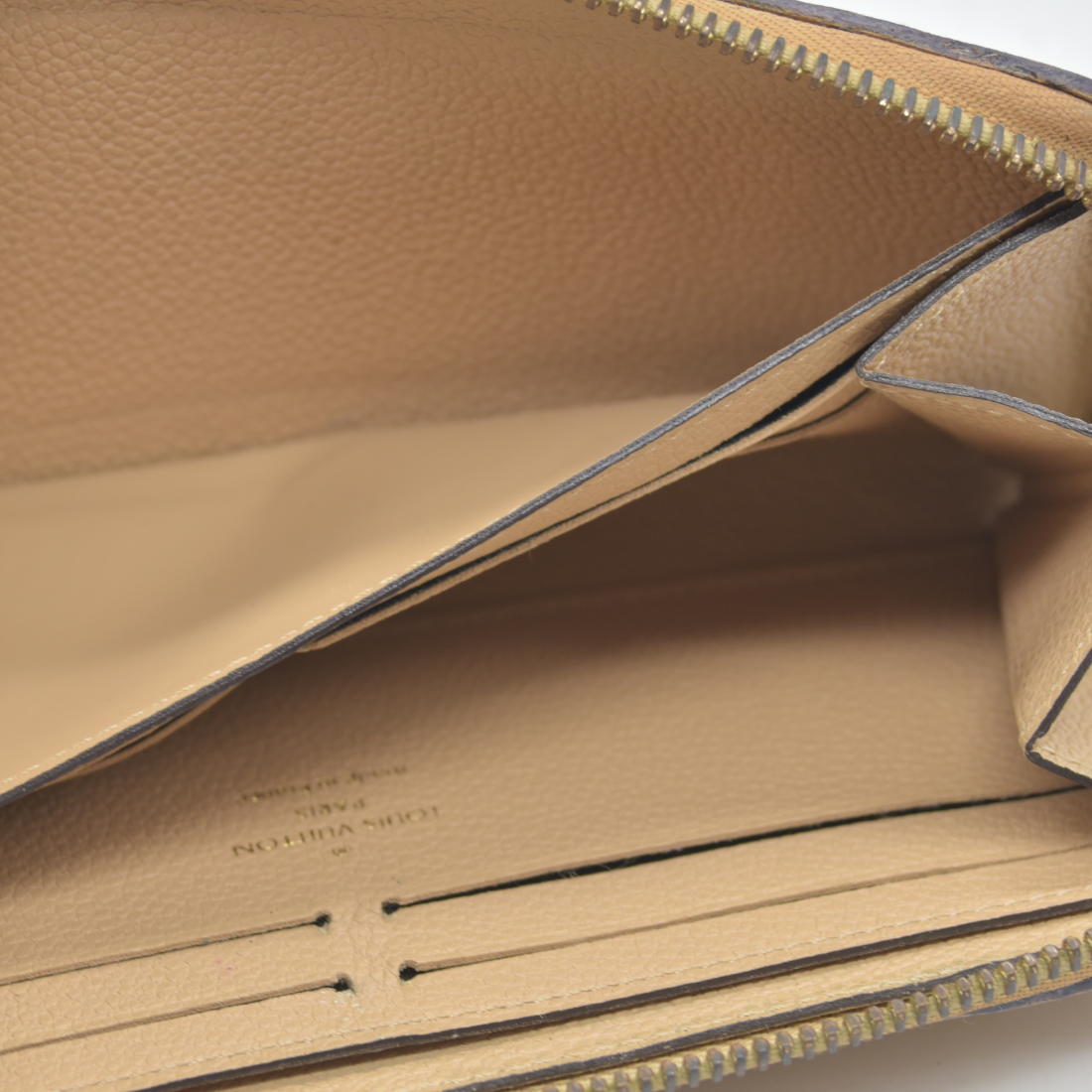 $840 2015 LOUIS VUITTON Monogram Empreinte Clemence Zippy Wallet SP0175