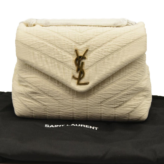 SAINT LAURENT Small Loulou Twill Handbag