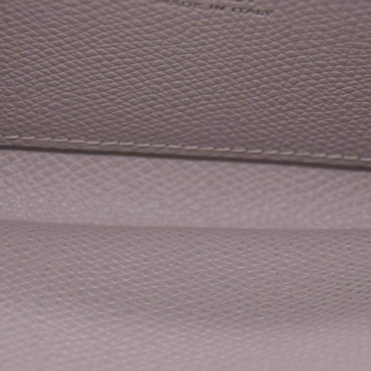 $760 Fendi Vitello Cruis Lucido Fendi Zip Around Wallet Tortora CONSIGNMENT 10021151