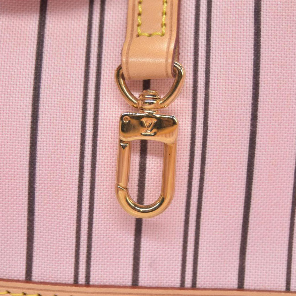 $2240 Louis Vuitton Monogram Neo Neverfull MM Rose Ballerine