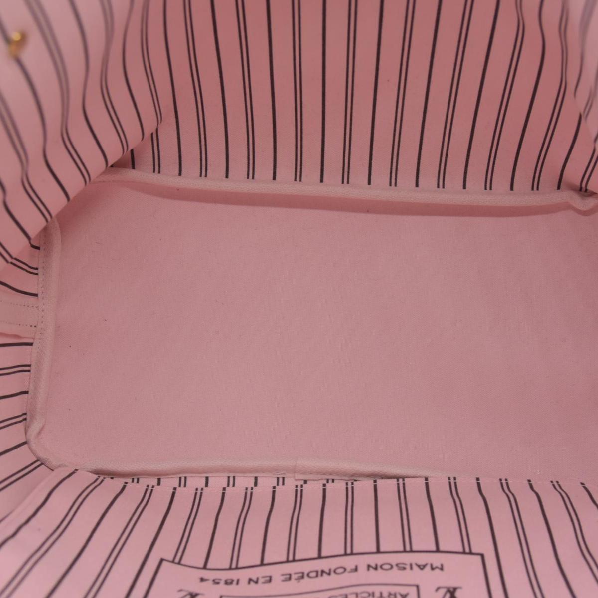$2240 Louis Vuitton Monogram Neo Neverfull MM Rose Ballerine