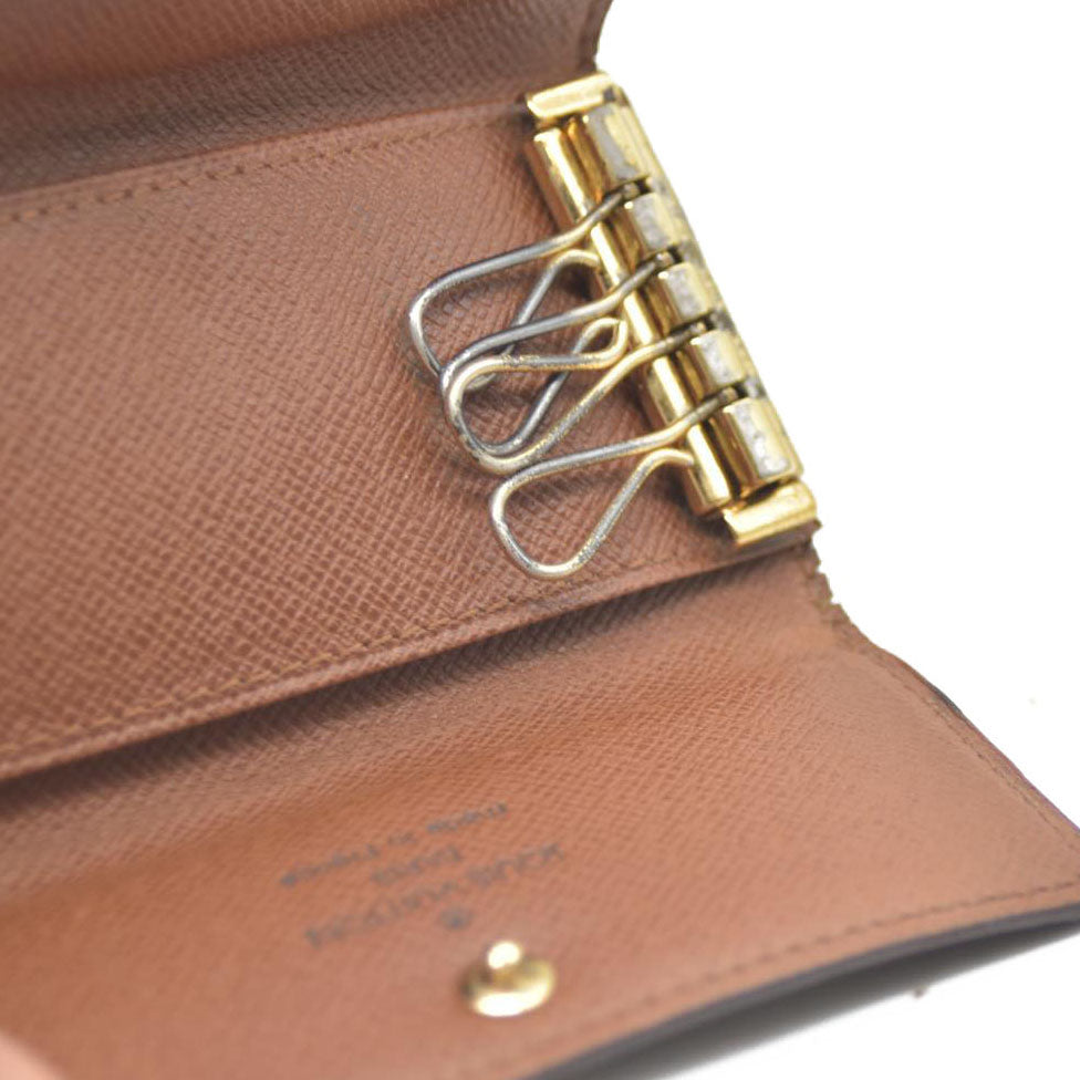 Louis Vuitton Monogram Multicles 4 Ring Key Case Brown TH0959