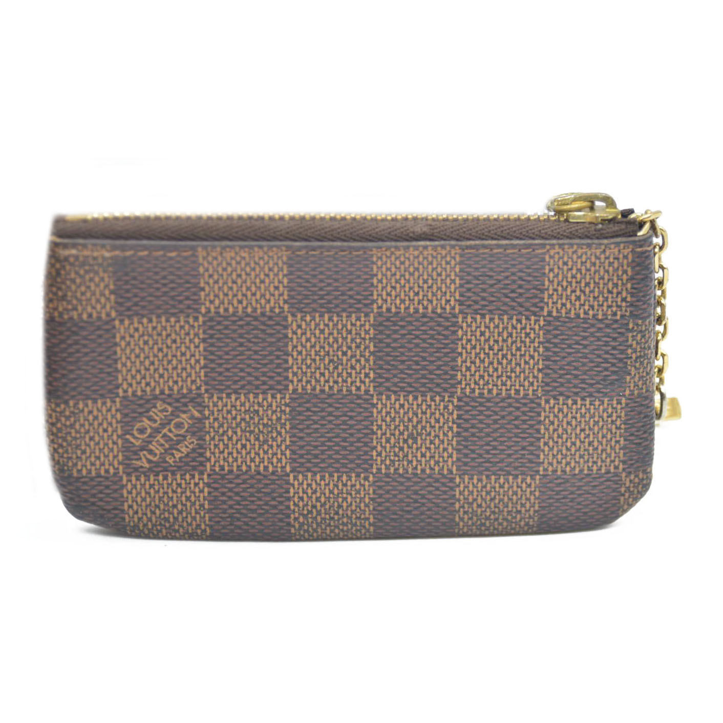 LOUIS VUITTON Damier Ebene Coin Purse Key Pochette Cles CT2243 AUCTION $345