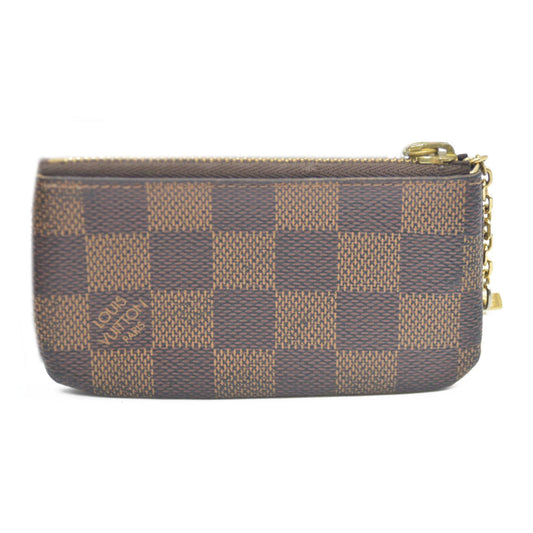 LOUIS VUITTON Damier Ebene Coin Purse Key Pochette Cles CT2243 AUCTION $345