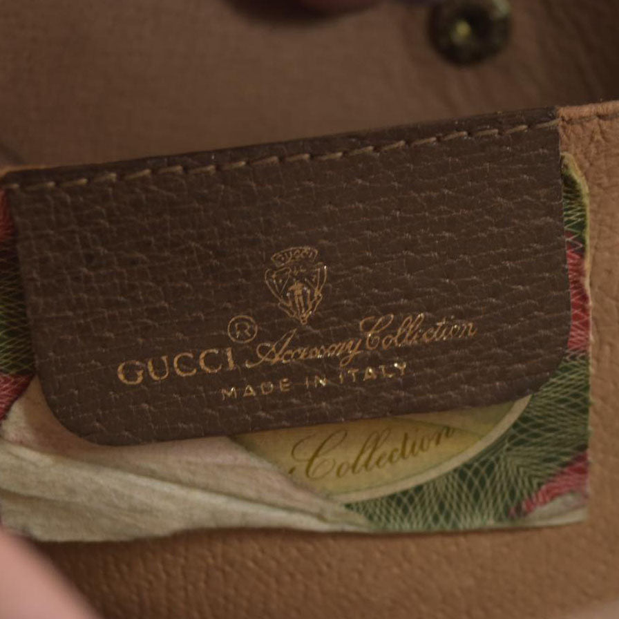 $880 Gucci GG Sherry Line PVC Leather Pouch Clutch Bag