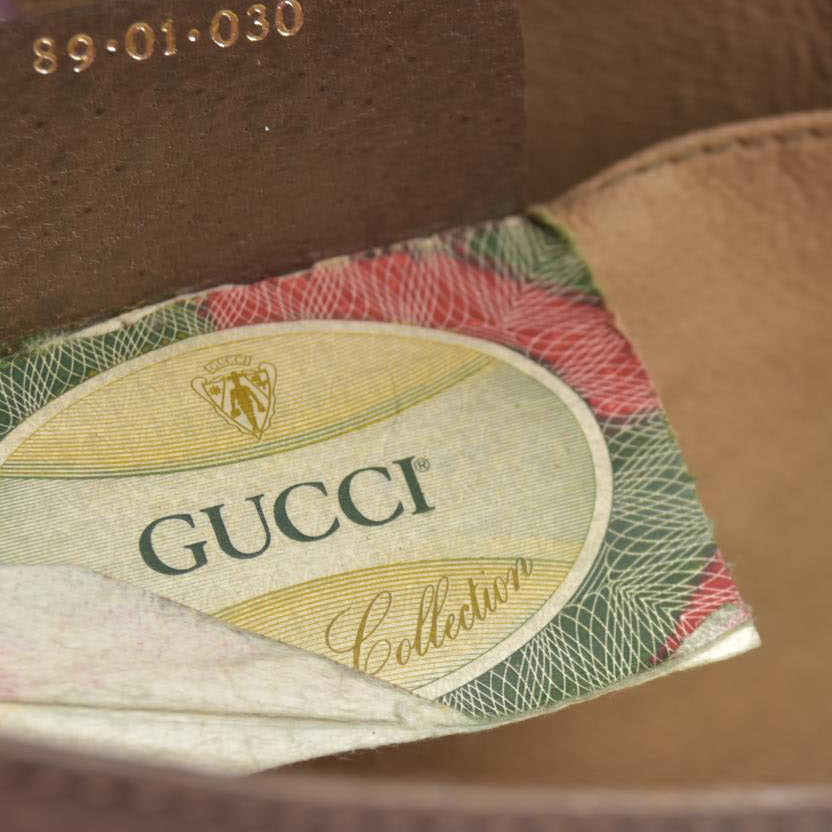$880 Gucci GG Sherry Line PVC Leather Pouch Clutch Bag