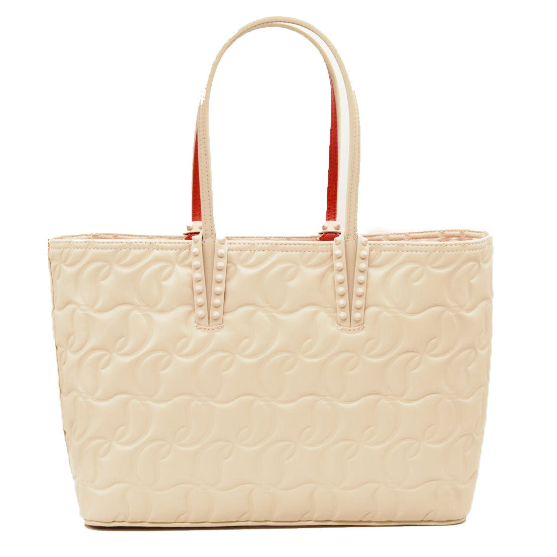 CHRISTIAN LOUBOUTIN  Nappa Embossed East West Cabata Tote Leche