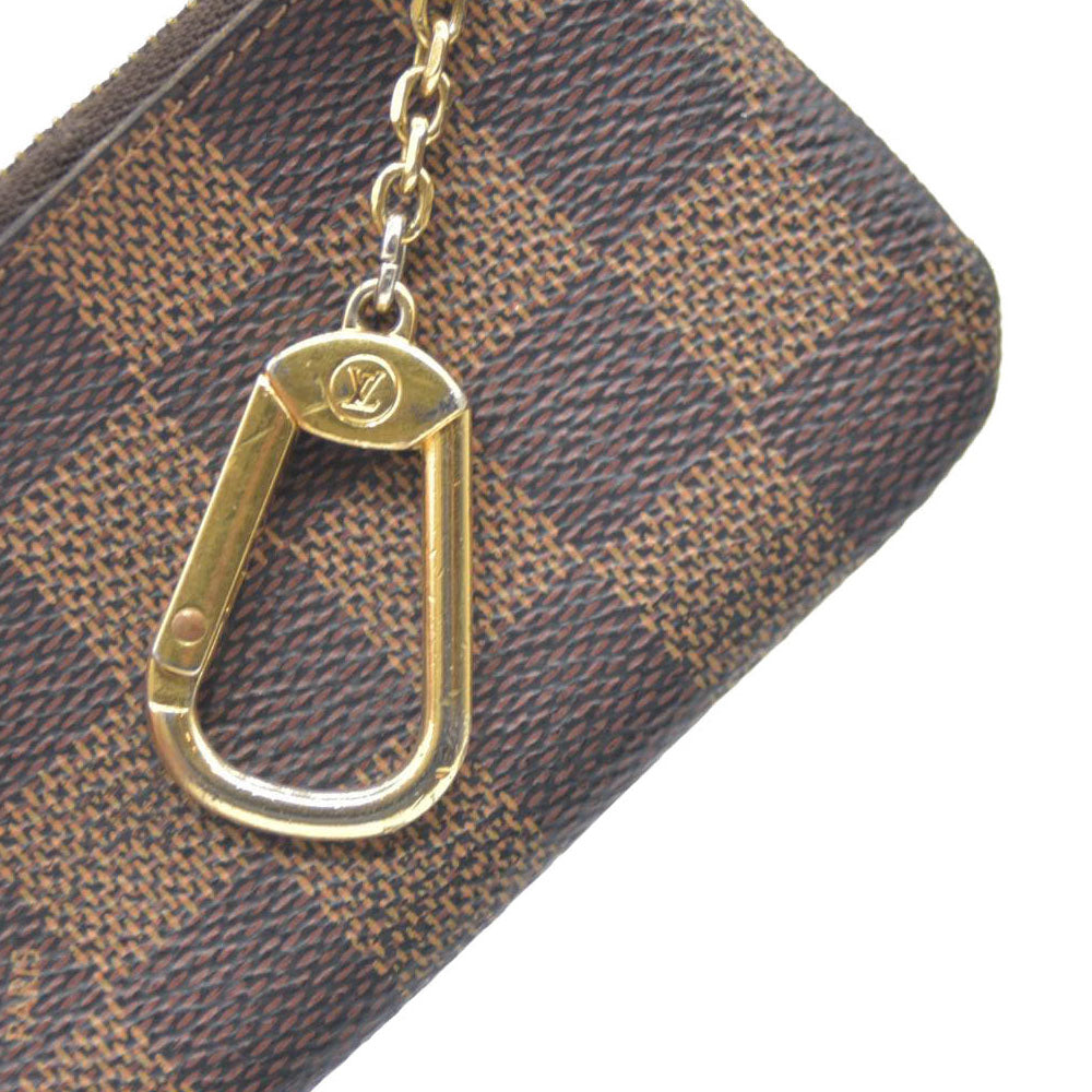 LOUIS VUITTON Damier Ebene Coin Purse Key Pochette Cles CT2243 AUCTION $345