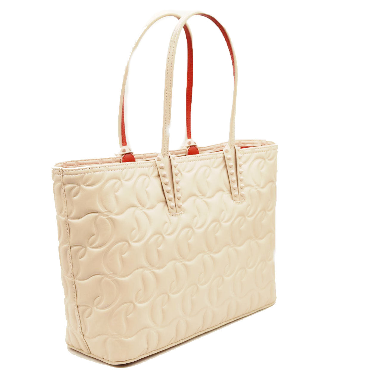 CHRISTIAN LOUBOUTIN  Nappa Embossed East West Cabata Tote Leche